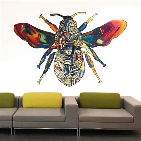 Manchester Bee Mural - Wall Murals - MehaArt | MehaArt