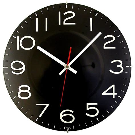 Timekeeper Products 11-1/2 in. Black Wall Clock with Quartz Movement ...