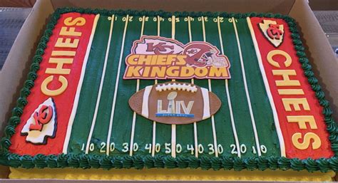 Kansas City Chiefs Football Field Sheet Cake