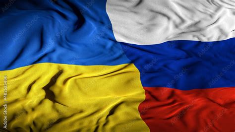 Ukraine - Russia Combined Flag | Ukrainian and Russian Independence ...