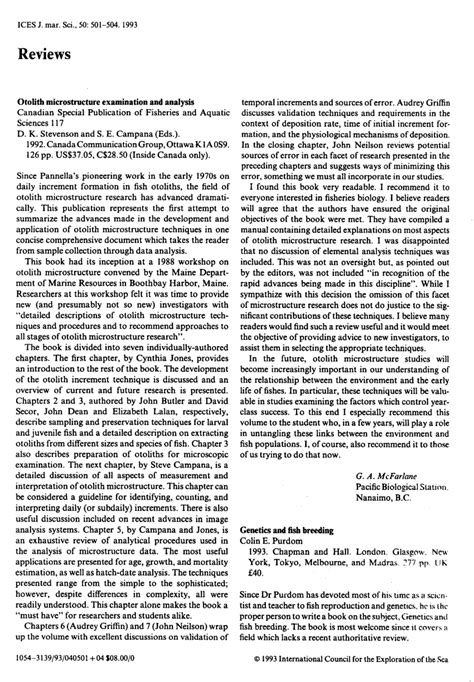 (PDF) Review of Otolith microstructure examination and analysis,