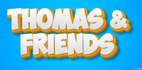 Thomas & Friends Text Effect and Logo Design Brand