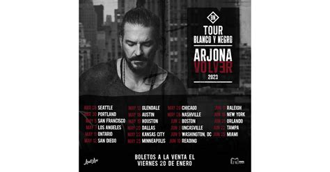 RICARDO ARJONA ANNOUNCES BLANCO Y NEGRO: VOLVER TOUR 2023