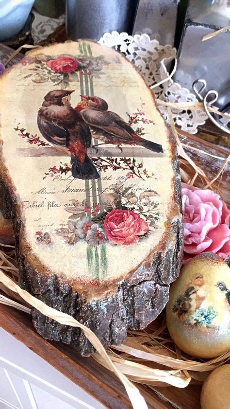 Nowe pomysły na drewno rzemieślnicze plastry drzewa Pomysły | Decoupage ...