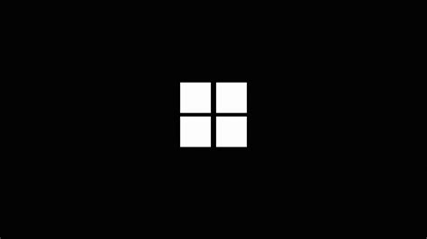 Black Windows 11 Logo Wallpaper