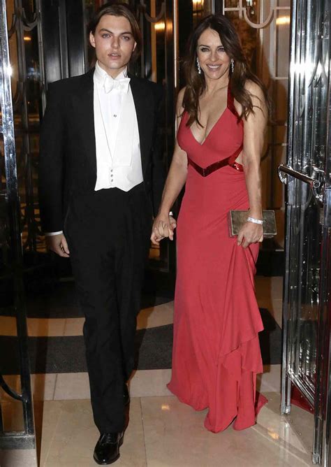 Elizabeth Hurley and Son Damian Dress Up for Elegant Night in London