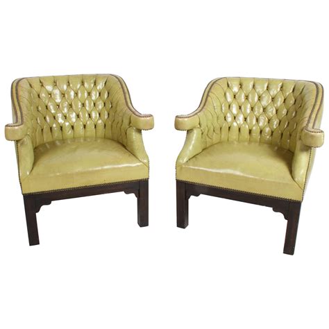 Pair of Leather Lounge Chairs at 1stDibs