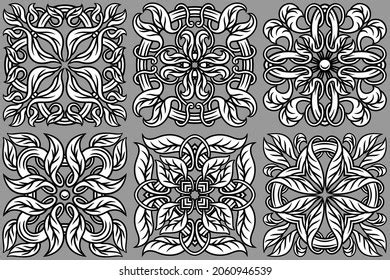 Portuguese Azulejo Ceramic Tile Pattern Mediterranean Stock Vector (Royalty Free) 2060946539 ...