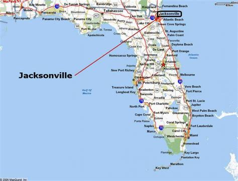 Jacksonville Florida map - Jacksonville usa map (Florida - USA)