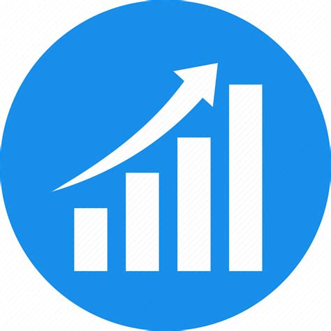 Blue, chart, circle, graph, revenue growth icon - Download on Iconfinder