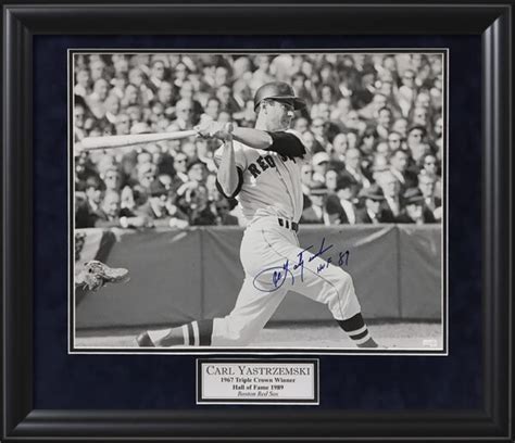 Carl Yastrzemski Autograph Photo Swing 23x27 New England Picture ...