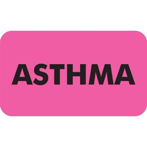 - File Folder Chart Labels, MAP3520, Asthma, Medical Chart Stickers, Fluorescent Pink/Black, 1-1 ...