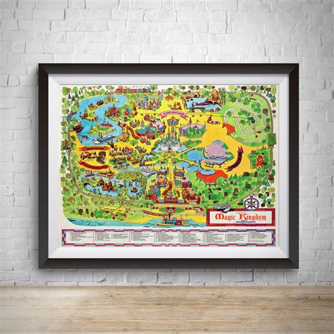 Magic Kingdom Map 1971 Disneyland Vintage Poster sold by Next-Door Plumage | SKU 88967060 ...