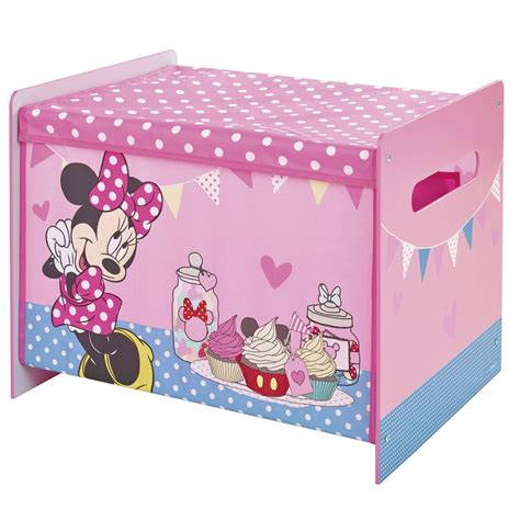 MINNIE MOUSE COSYTIME TOY BOX NEW OFFICIAL BEDROOM STORAGE PINK GIRLS BEDROOM | eBay