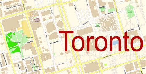 Toronto Billy Bishop City Airport Area Map Vector Canada Extra Detailed Plan Adobe Illustrator ...