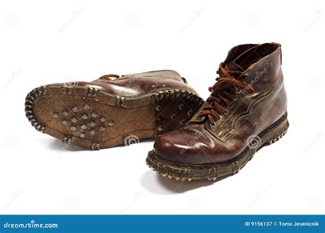 Pair Of Old Leather Shoes Royalty Free Stock Photography - Image: 9156137