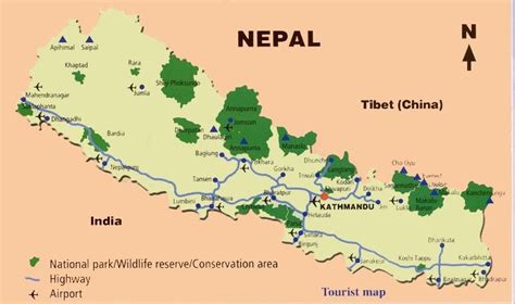 nepal: mape of nepal and highest peak of the world mounteverestMap of ...