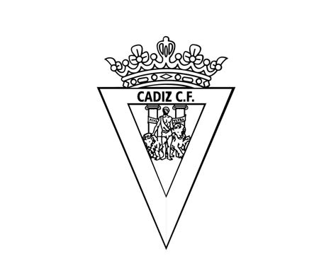 cadiz cf club logo símbolo negro la liga España fútbol americano ...