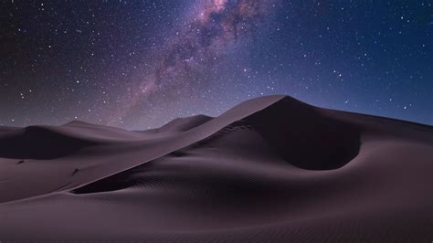 Milky way in a starry sky over a giant sand dune, Dubai, UAE | Windows ...