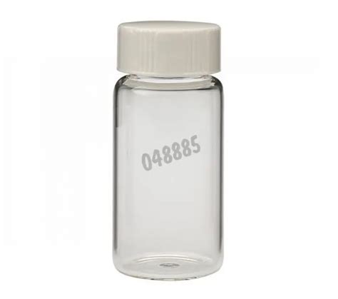 20 ml glass scintillation vial with urea stopper and polyethylene seal