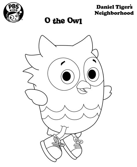 O the Owl Daniel Tiger Coloring Page - Free Printable Coloring Pages