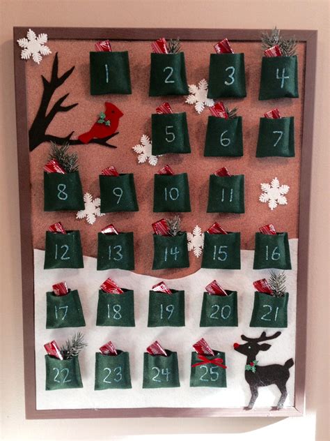 DIY Bulletin Board Advent Calendar. I saw one like this at Pottery Barn, but mine only cost $8 ...