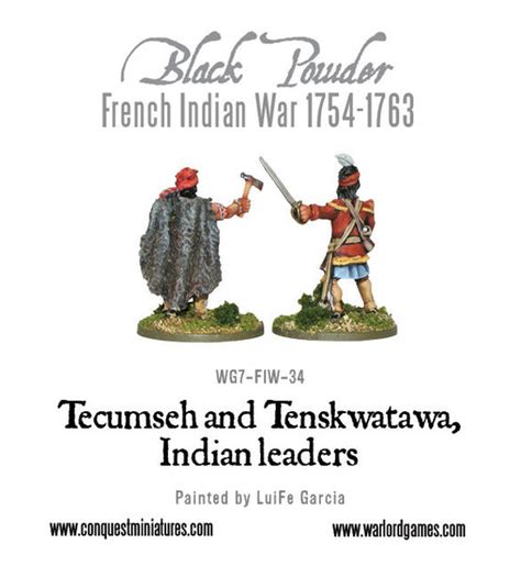 Tecumseh and Tenskwatawa, Indian leaders - Warlord Games