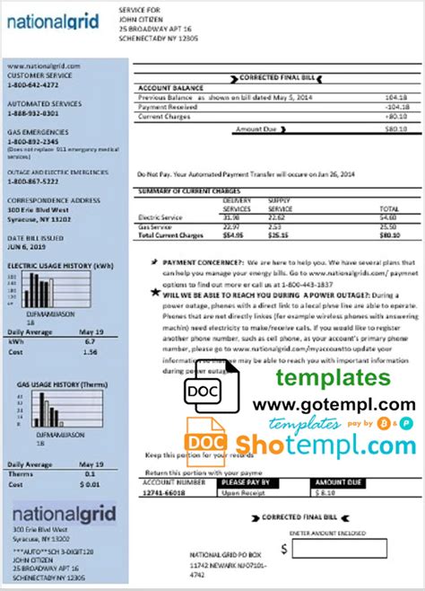 Pay national grid bill - temain