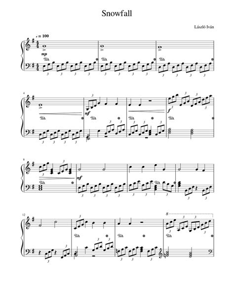 Snowfall Sheet music for Piano (Solo) | Musescore.com