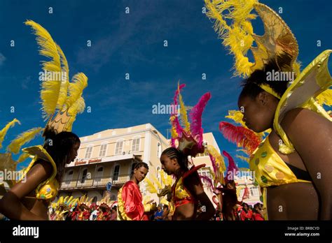 Costumed women dancing, Carnival, Mindelo, Sao Vicente, Cape Verde ...