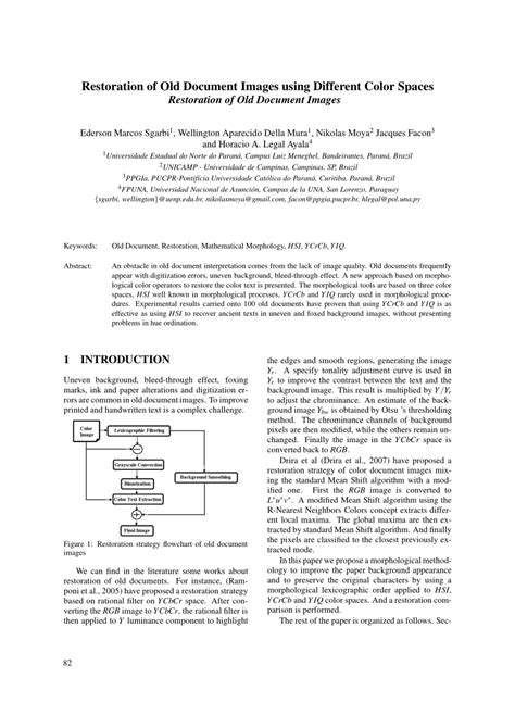 (PDF) Restoration of old document images using different color spaces: Restoration of old ...