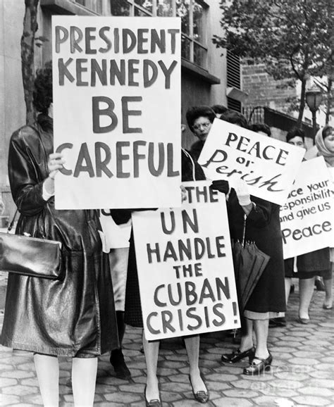 Cuban Missile Crisis Protest, 1962 Photograph by Library Of Congress