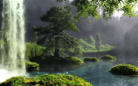 Beautiful Forest Waterfall wallpaper | 1920x1200 | #29335