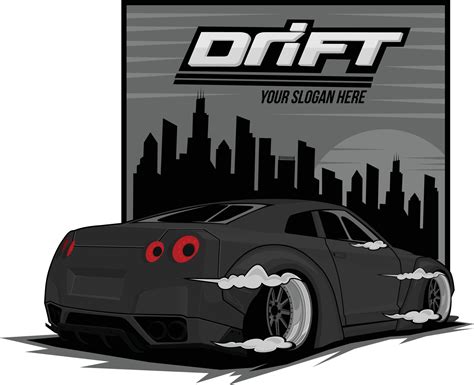 drift car in the city 11965767 Vector Art at Vecteezy