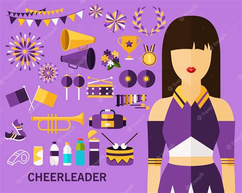 Premium Vector | Cheerleader concept background