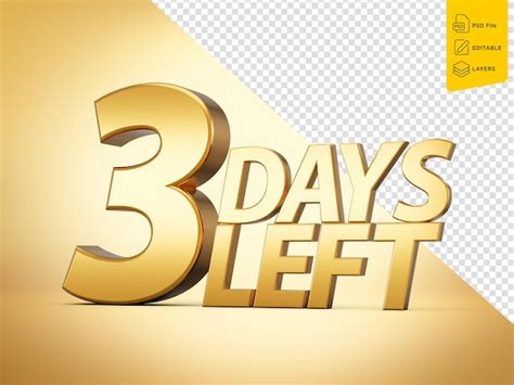 Premium PSD | Three days left only 3 days left design template ...