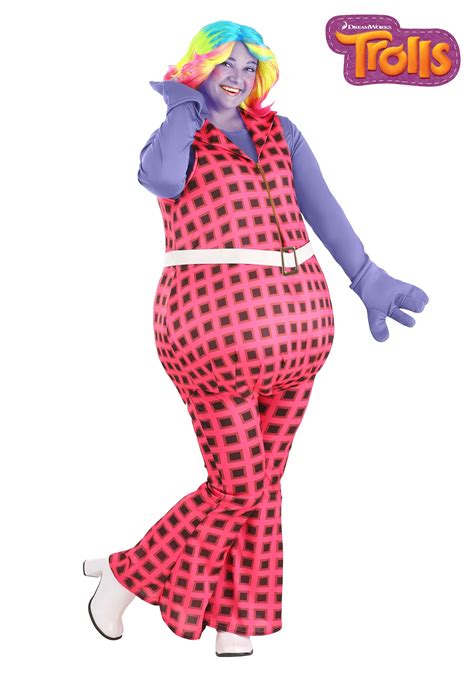 Women's Plus Size Trolls Lady Glitter Sparkles Costume