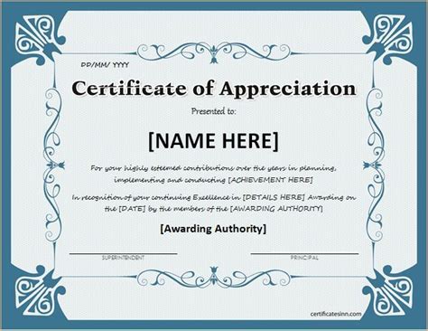 Certificate Of Achievement Template Word (6) - TEMPLATES EX… | Certificate of recognition ...