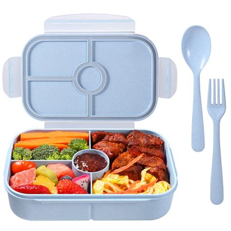 Buy JeopaceBento Box for Kids Lunch Containers with 4 Compartments Kids ...