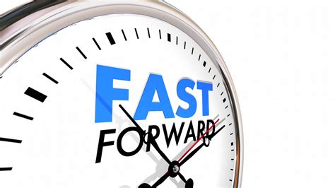 Fast Forward Clock Time Future Look Ahead 3d Animation Motion ...