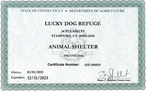 Licenses - Lucky Dog Refuge Inc