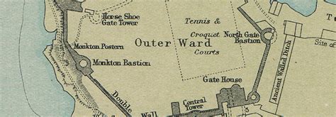 PEMBROKE CASTLE. Vintage map plan. Wales 1922 old vintage chart