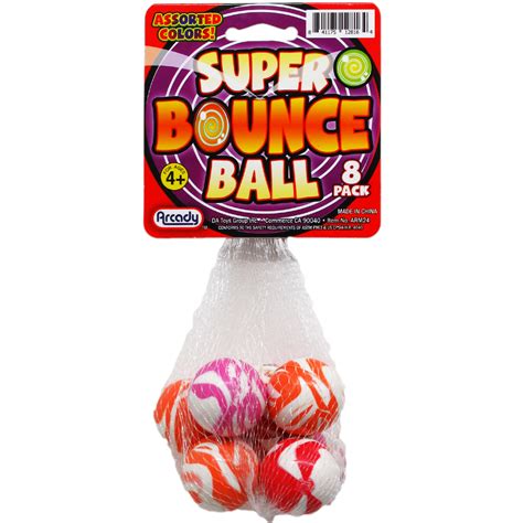 Wholesale Super Bounce Balls - 8 Pack - Assorted Colors | DollarDays