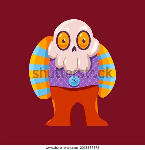 Funny Halloween Skeleton Vector Cartoon Character Stock Vector (Royalty ...