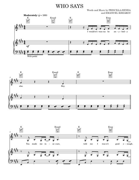 who says Sheet music for Piano, Vocals by Selena Gomez Official | MuseScore.com