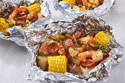 15 meals in aluminum foil bags to be cooked at the barbecue throughout ...