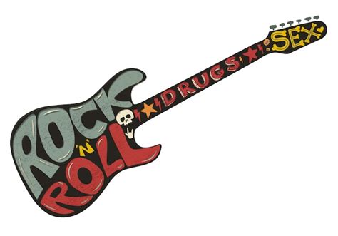 Premium Vector | Rock guitar illustration