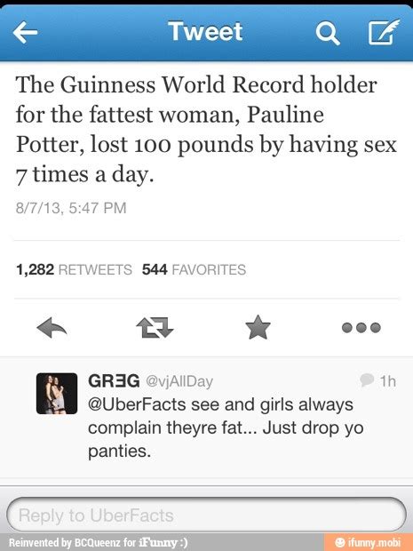 The Guinness World Record holder for the fattest woman, Pauline Potter ...