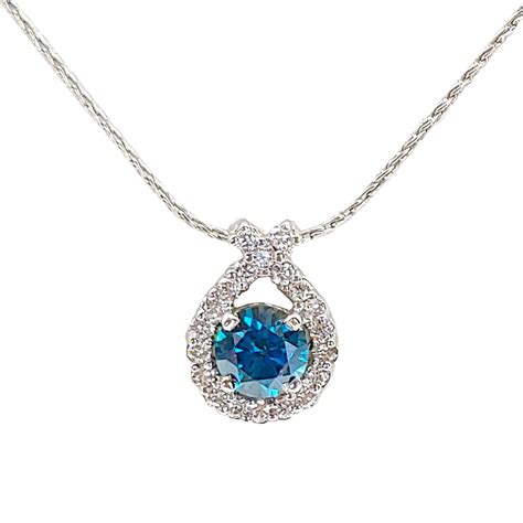 Blue Diamond Pendant Necklace | BlingAdvisor.com in 2021 | Blue diamond necklace, Diamond ...