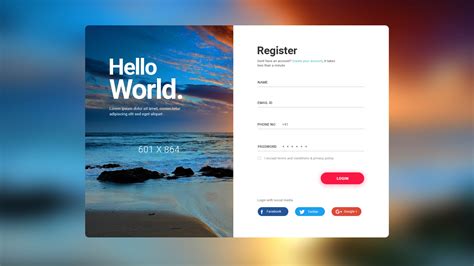 User Login Register Screen Free PSD - Download PSD - EroFound